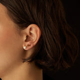 MONO PERLA BAGUETTE CITRINO ORECCHINI