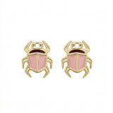 ESCARABAJO BRILLANTE PRISMA PINK EARRINGS
