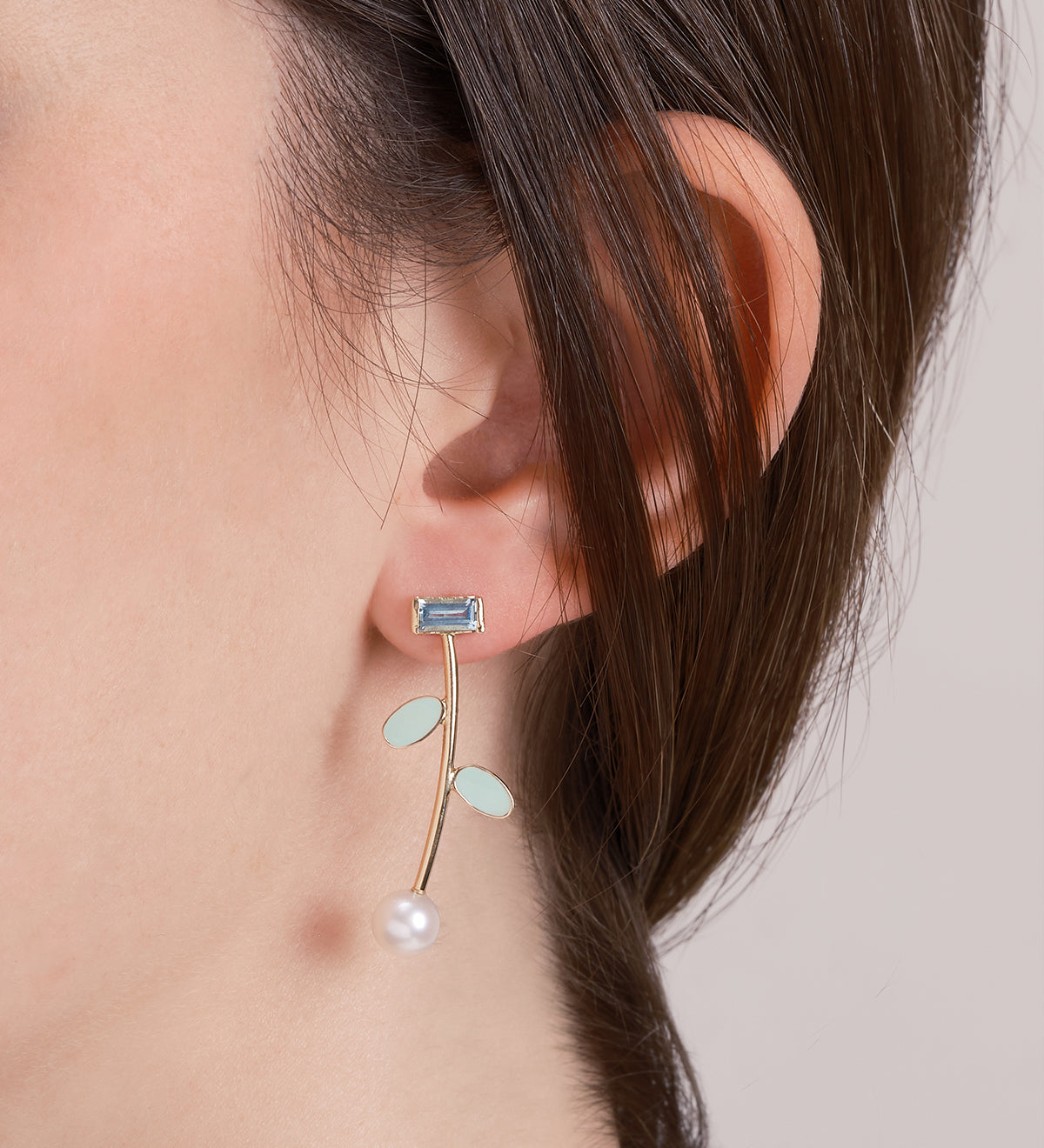 PETALOS FLOR AQUAMARINE EARRINGS