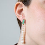 DECO MAXI BAGUETTE PERLA CRISOPRASIO ORECCHINI