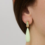 DECO MAXI DROP OPALE + CRISOPRASIO ORECCHINI