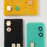 FLOWER CITRINE WHITE EARRINGS