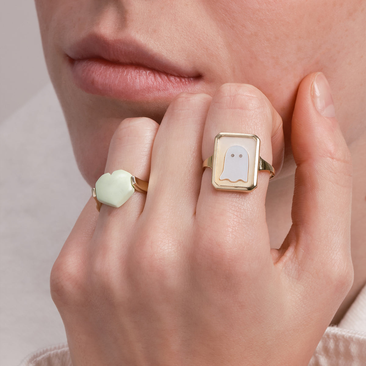 CAMEO PERLA FANTASMA ANELLO