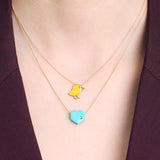 POLLITO BRILLANTE PRISMA YELLOW NECKLACE