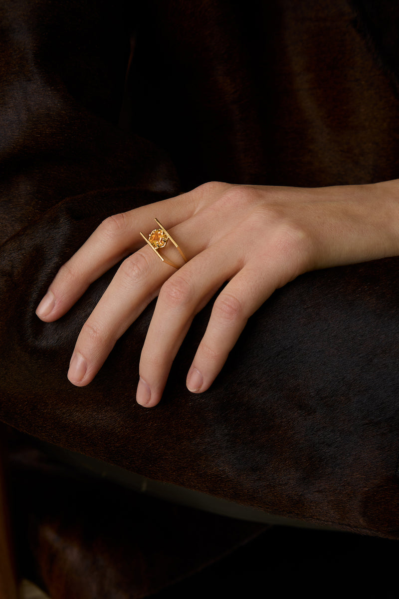 EXAGONAL CITRINE RING – ALIITA