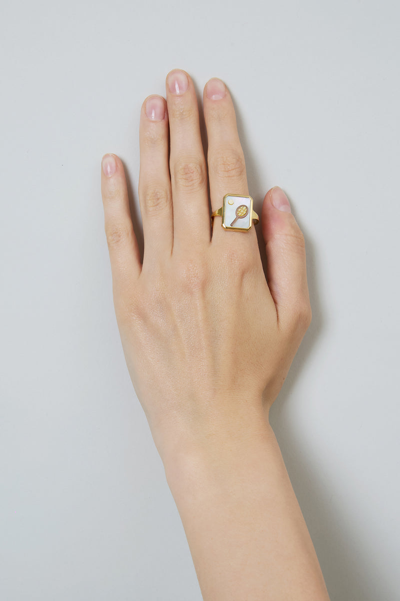 CAMEO PERLA TENNIS ANELLO