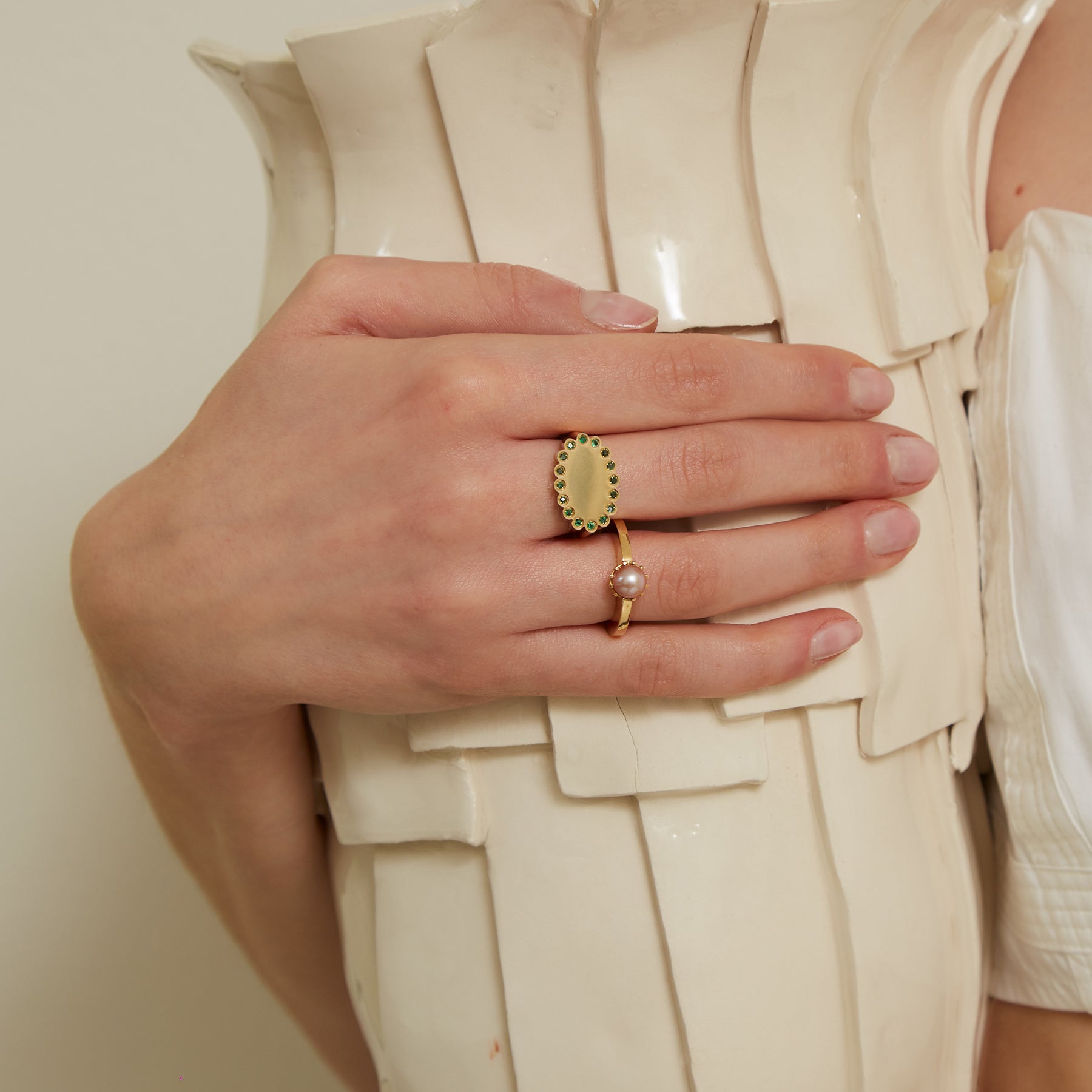 FLOR PERLA PINK RING