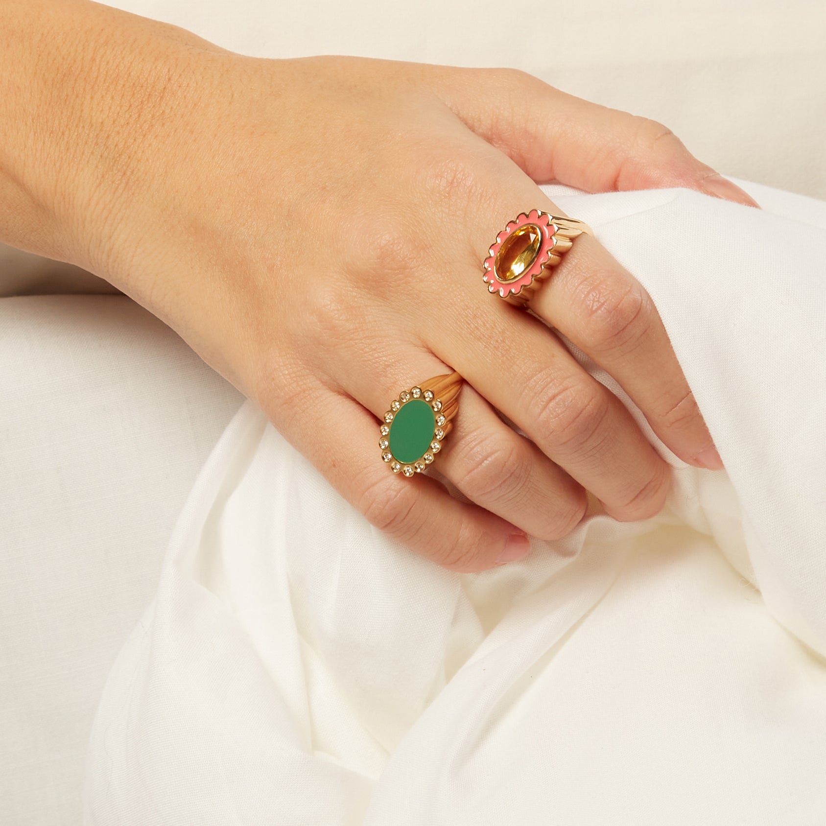 MARGARITA BRILLANTE GREEN RING