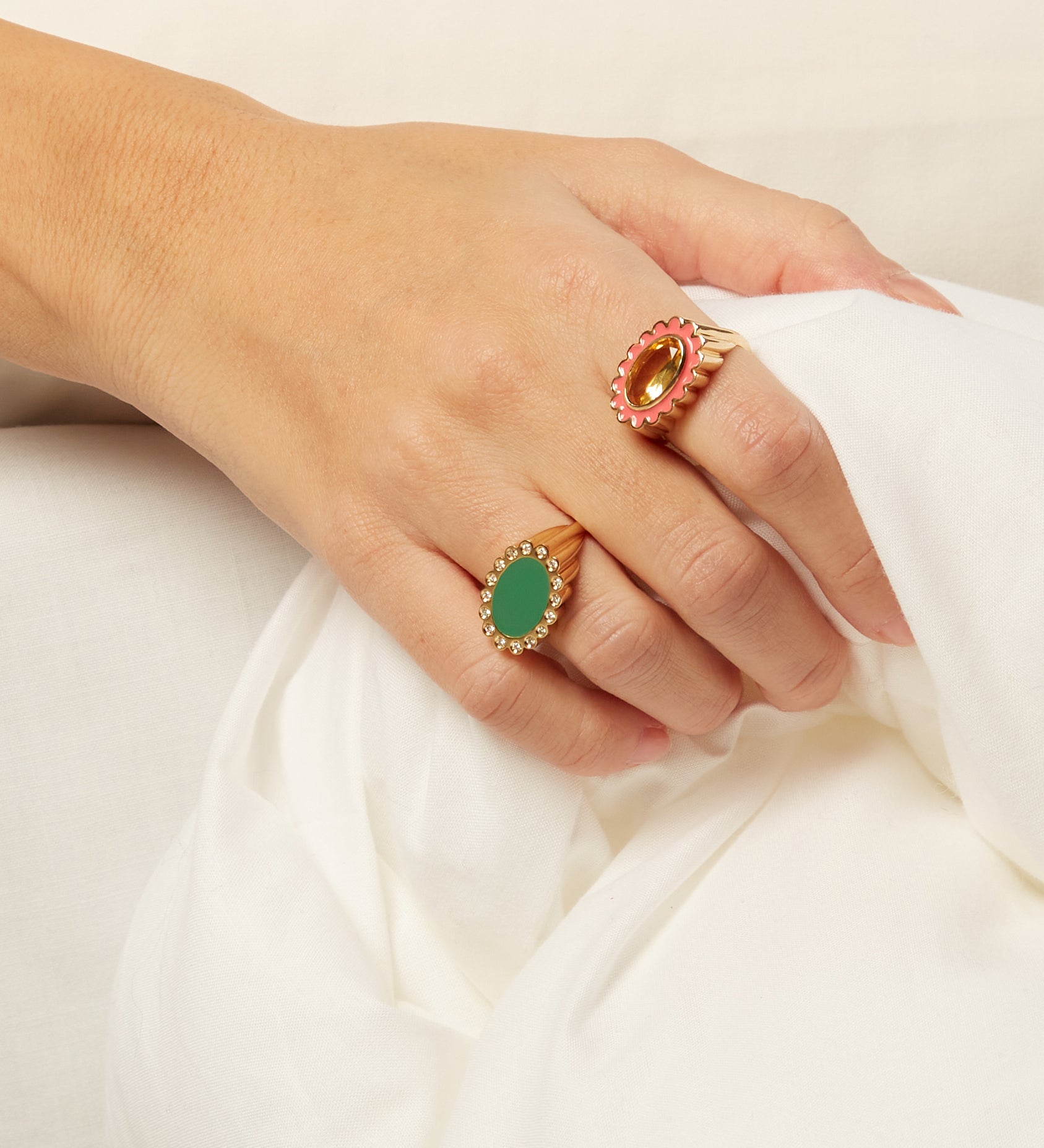 MARGARITA BRILLANTE VERDE ANELLO
