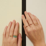 TU Y YO AQUAMARINE + PERIDOT RING