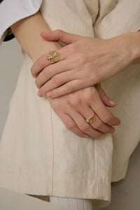 MEDIA NARANJA GOTA AQUAMARINE RING