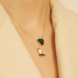 COWBOY BOOT GREEN NECKLACE