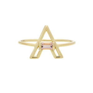 LETRA A TOURMALINE RING