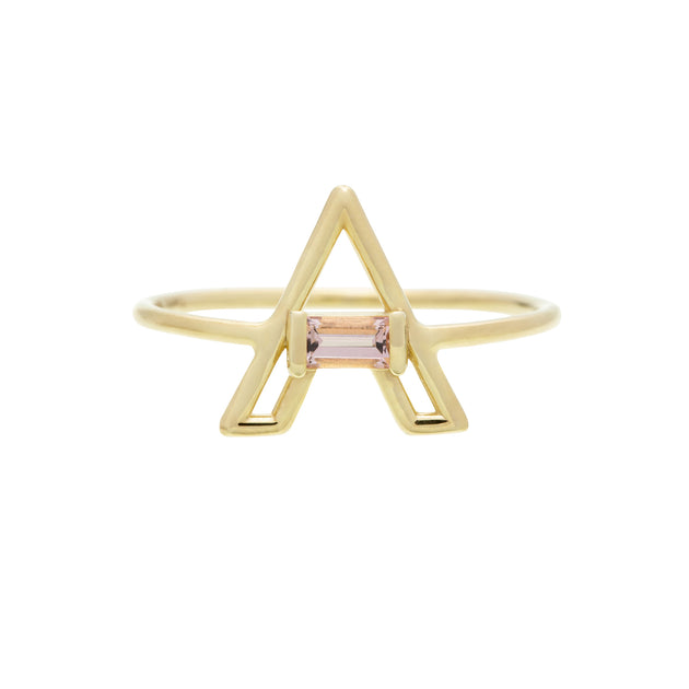 LETRA A TOURMALINE RING