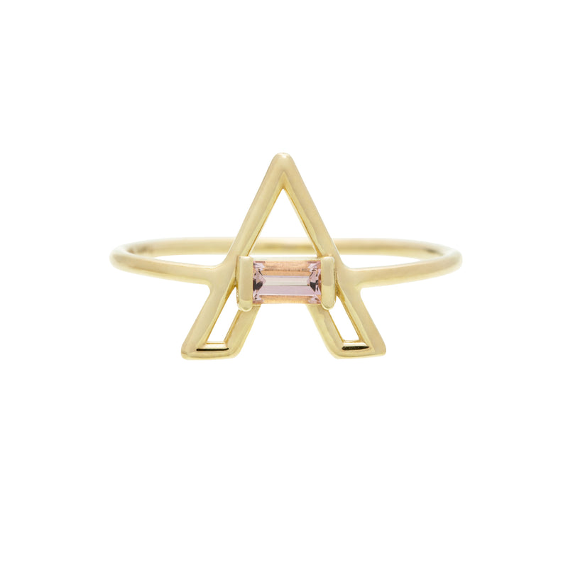 LETRA A TOURMALINE RING