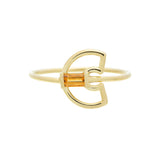 LETRA C CITRINE RING