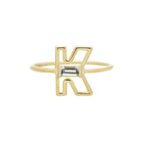 LETRA K AMETHYST RING