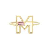 LETRA M TOURMALINE RING