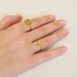 LETRA K AMETHYST RING