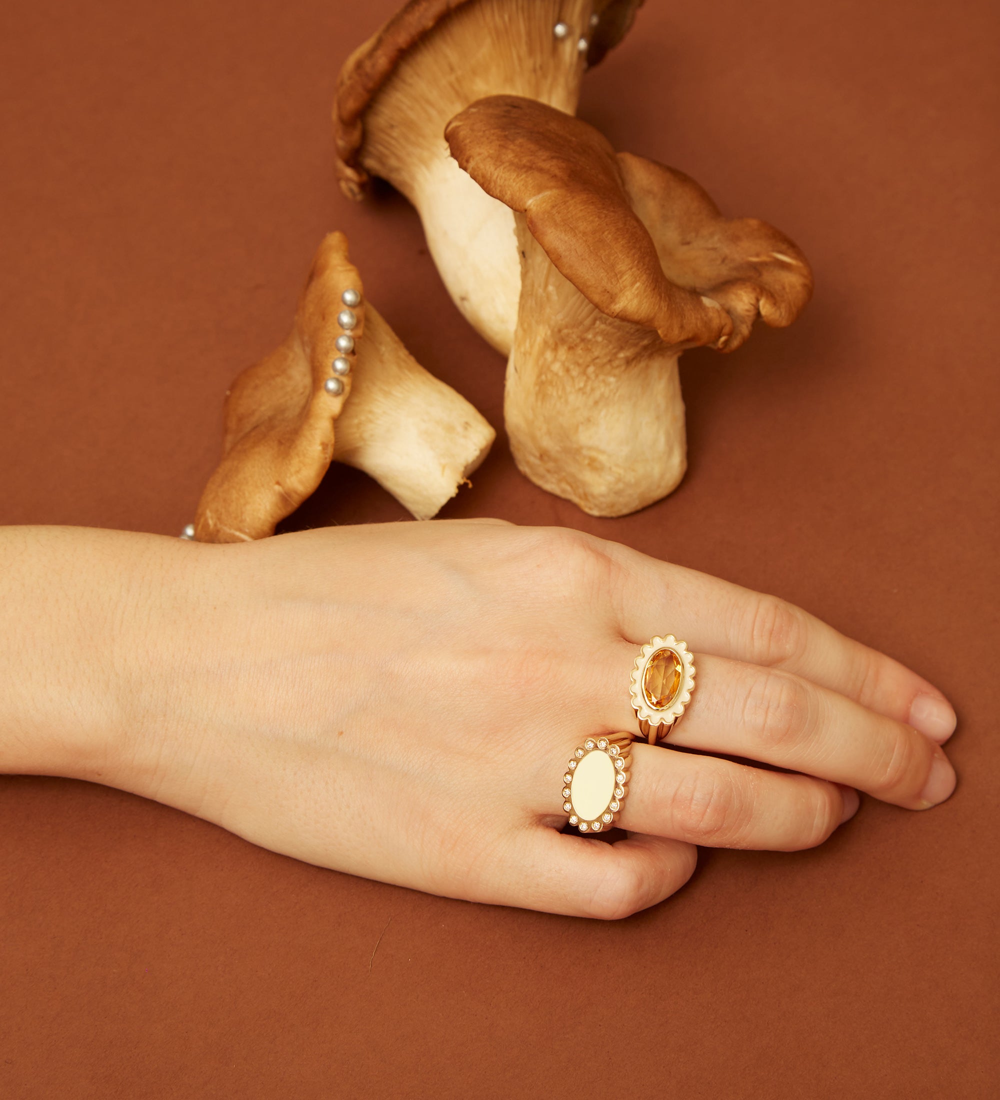 MARGARITA CITRINE WHITE RING