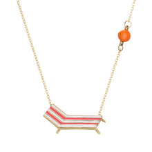 Load image into Gallery viewer, BEACH CHAIR PINK NECKLACE
