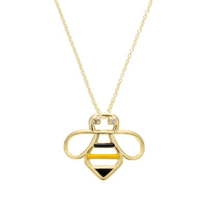 BEE BRILLANTE ENAMEL NECKLACE