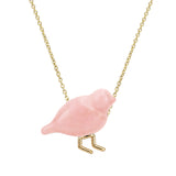 PAJARITO ROSA COLLANA