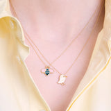POLLITO BRILLANTE PRISMA WHITE NECKLACE