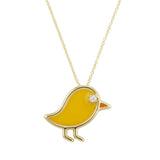 POLLITO BRILLANTE PRISMA YELLOW NECKLACE