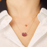 CANGREJO THULITE NECKLACE