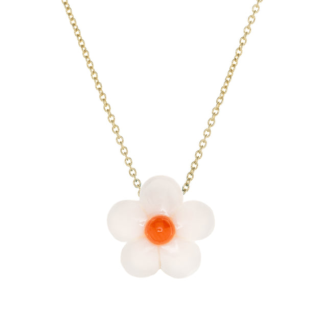 DAISY WHITE NECKLACE