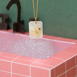 CAMEO PERLA PATITO BRILLANTE NECKLACE
