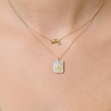 CAMEO PERLA PATITO BRILLANTE NECKLACE