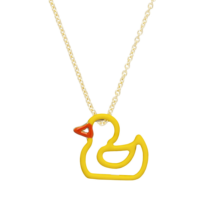 PATITO ENAMEL GIALLO COLLANA
