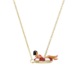 FLOTADORA BURGUNDY NECKLACE