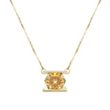 EXAGONAL CITRINE NECKLACE