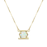 EXAGONAL OPAL NECKLACE