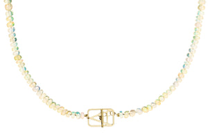 A DECO OPAL YELLOW NECKLACE