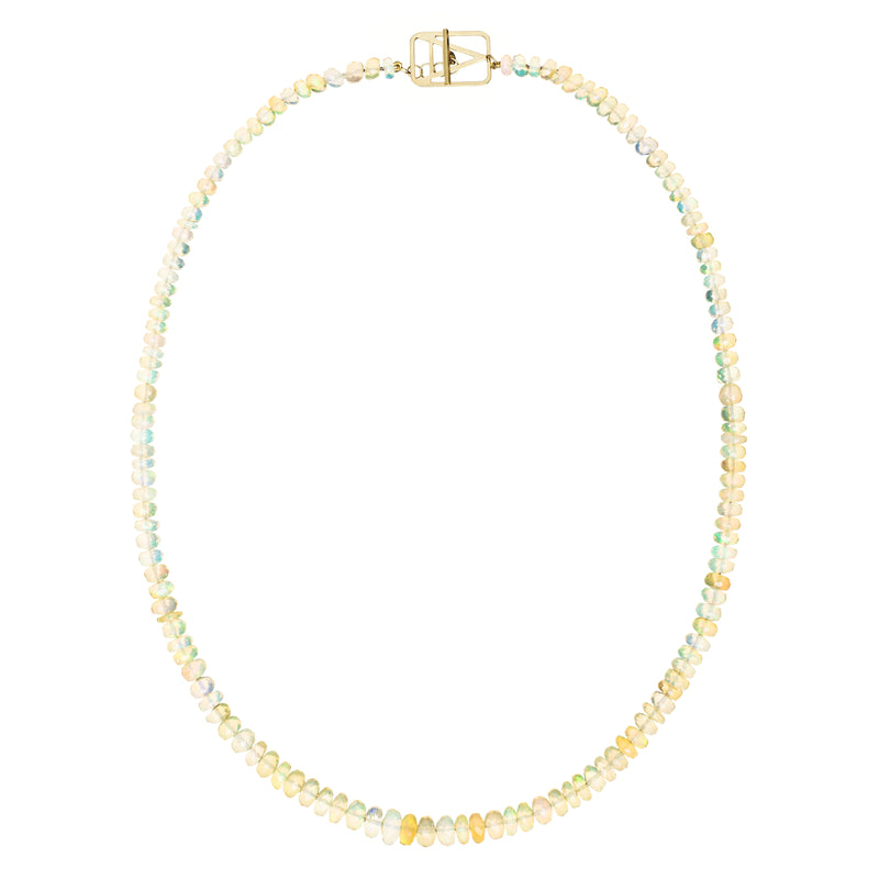 A DECO OPAL YELLOW NECKLACE