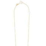 Gold chain necklace ring clasp detail