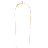 Gold chain necklace ring clasp detail