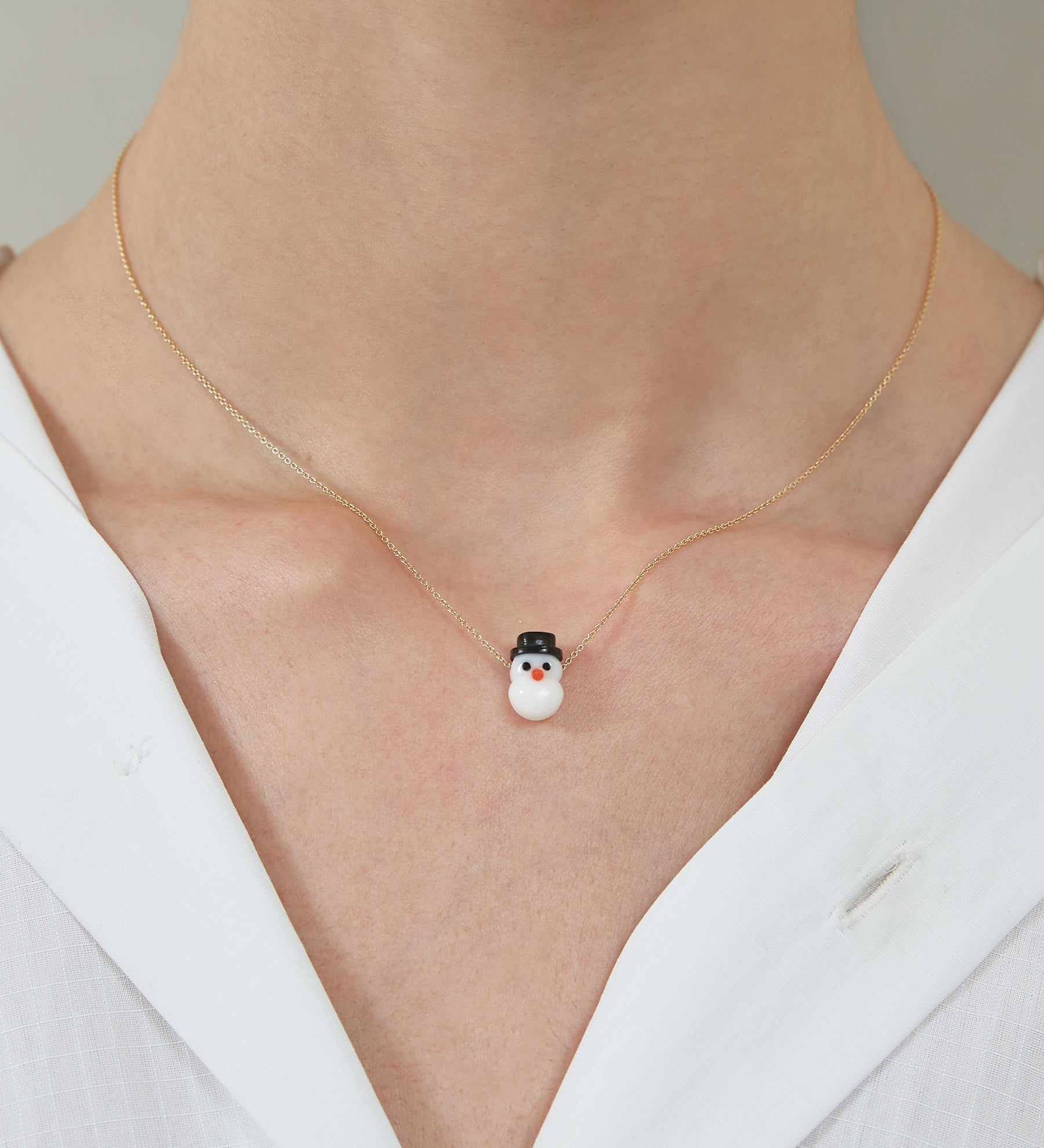 SNOWMAN BIANCO COLLANA