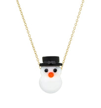 Load image into Gallery viewer, SNOWMAN WHITE NECKLACE
