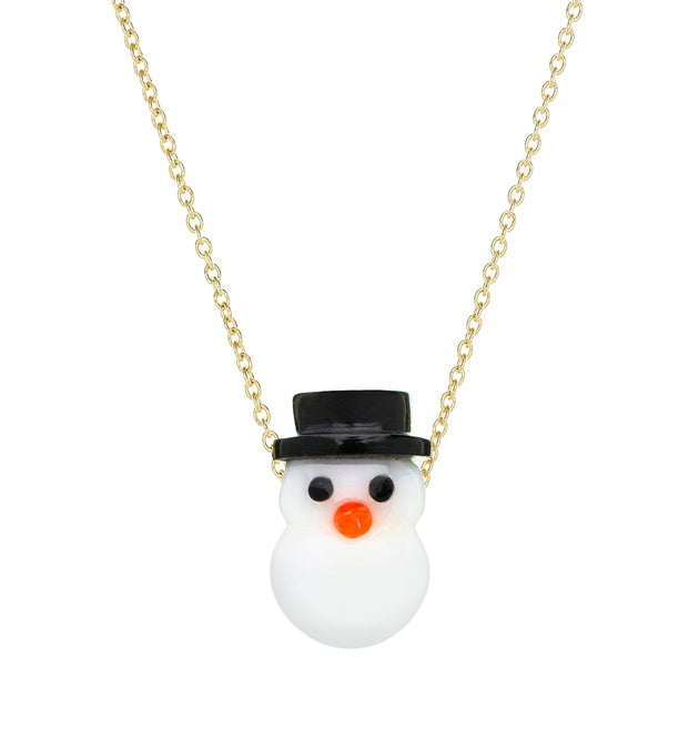 SNOWMAN WHITE NECKLACE