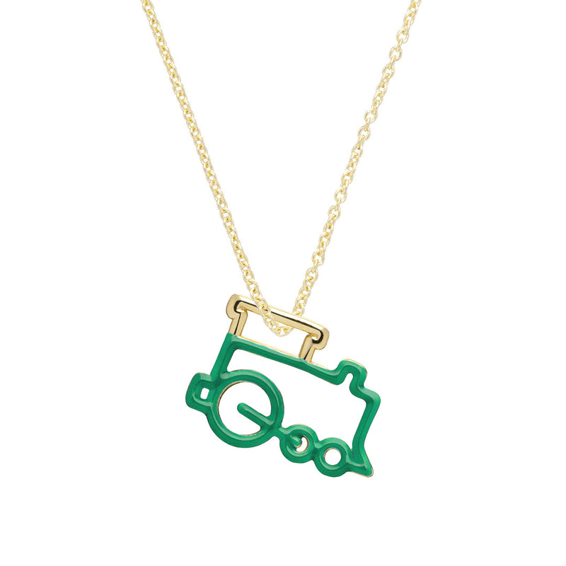 TRENCITO ENAMEL GREEN NECKLACE