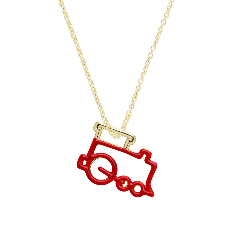 TRENCITO ENAMEL RED NECKLACE