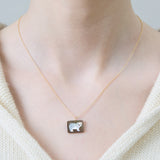 CAMEO PERLA OSITO COLLANA