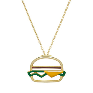 HAMBURGER ENAMEL NECKLACE