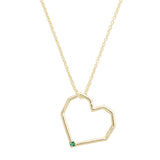 CORAZON ESMERALDA COLLANA