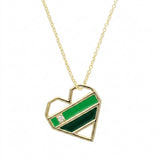 CORAZON RAYADO BRILLANTE PRISMA NECKLACE
